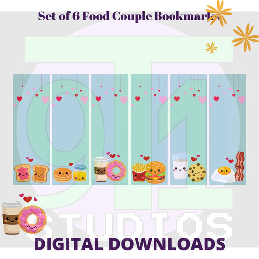 Food Couple Bookmarks