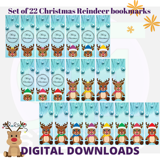 Christmas Reindeer Bookmarks