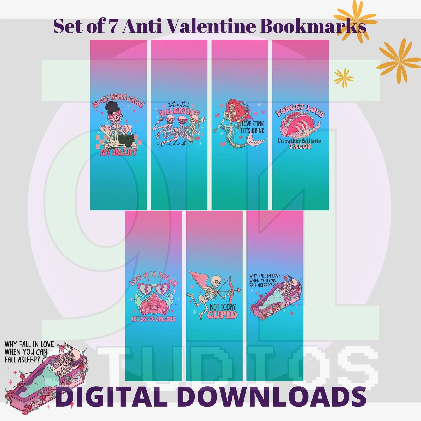 Anti-Valentine Bookmarks