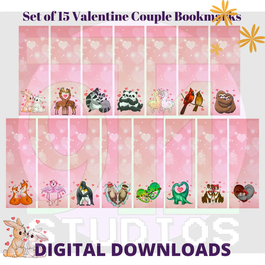 Valentine Couple Bookmarks