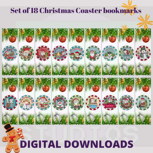 Christmas Coaster Bookmarks