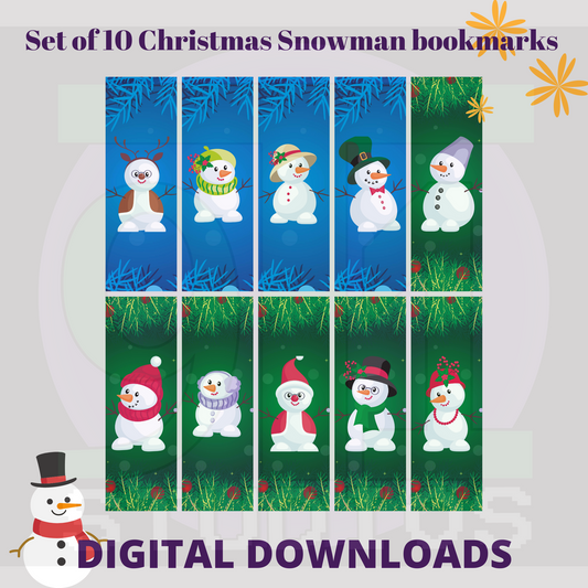 Christmas Snowman Bookmarks