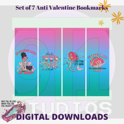 Anti-Valentine Bookmarks