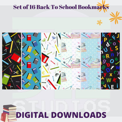 Back To School Bookmarks