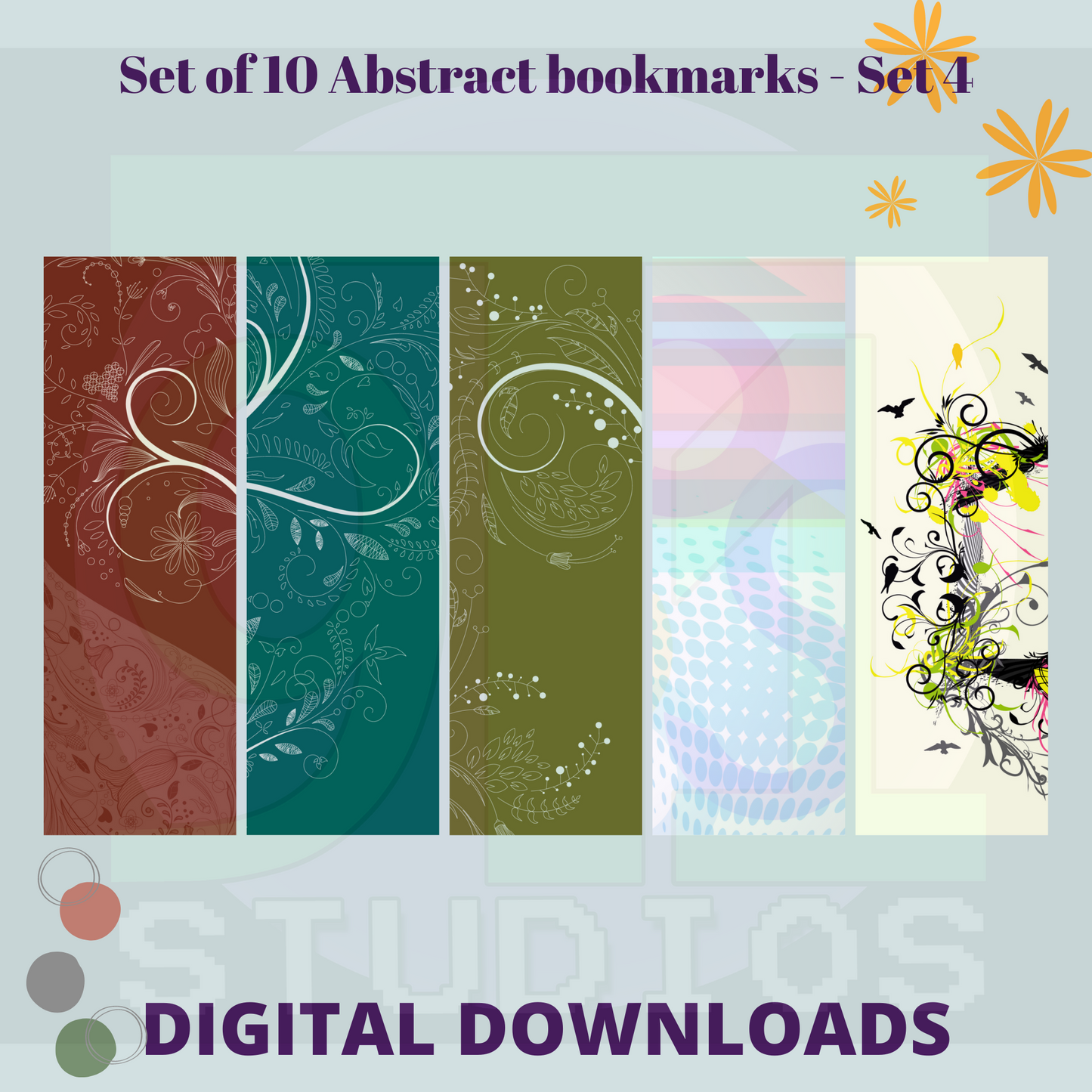 Abstract Bookmarks Set 4