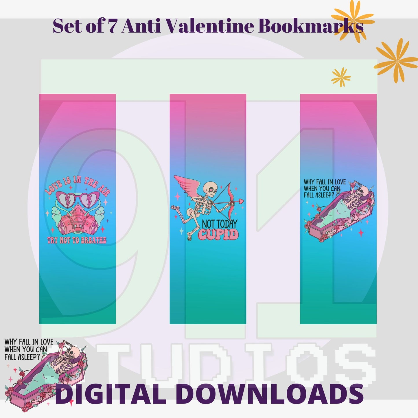 Anti-Valentine Bookmarks