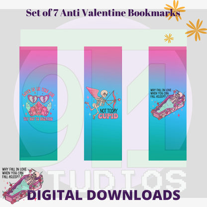 Anti-Valentine Bookmarks