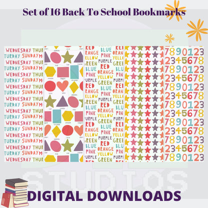 Back To School Bookmarks