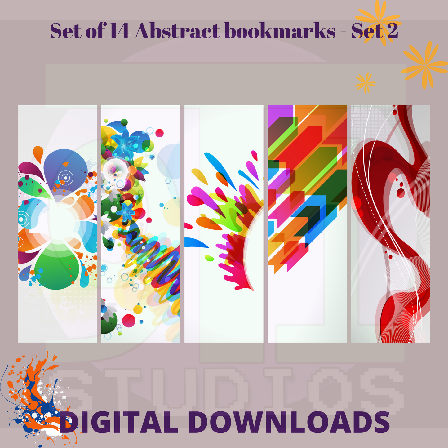 Abstract Bookmarks Set 2