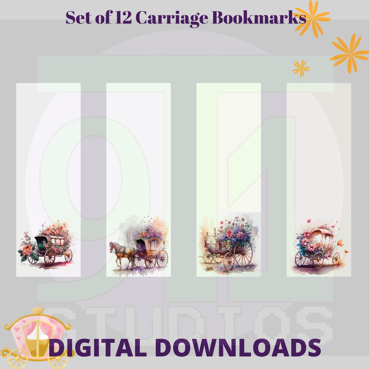 Carriage Bookmarks