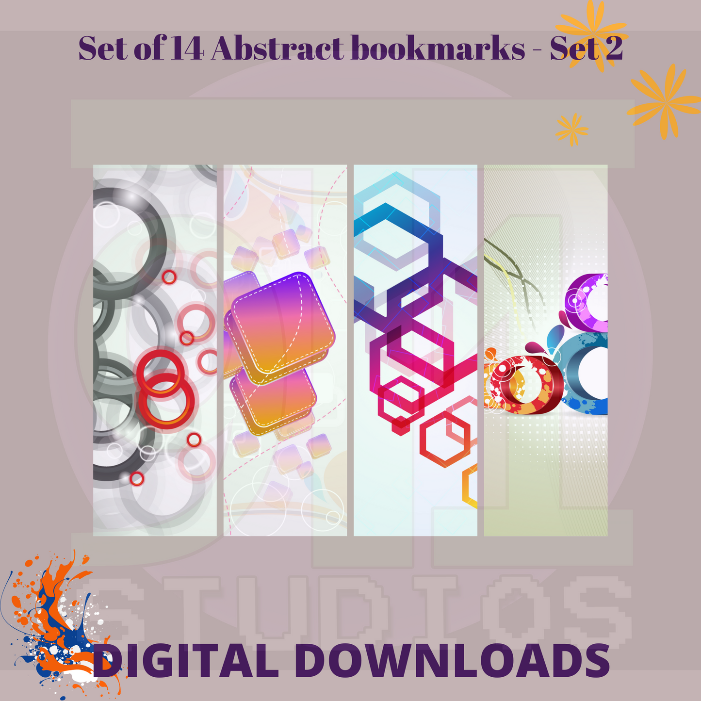 Abstract Bookmarks Set 2