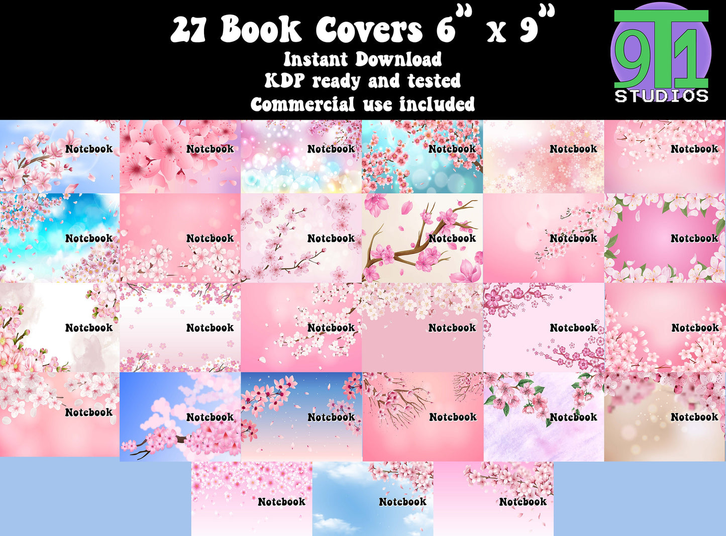 Cherry Blossom themed Book Covers