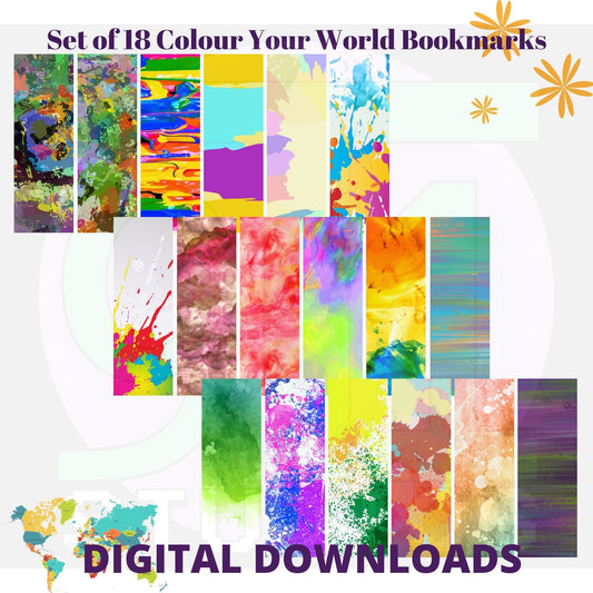 Colour Your World bookmarks